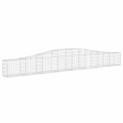 Kosze gabionowe, 10 szt, 400x30x40/60 cm, galwanizowane żelazo