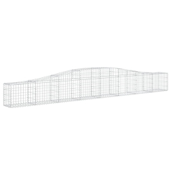 Kosze gabionowe, 6 szt, 400x30x40/60 cm, galwanizowane żelazo