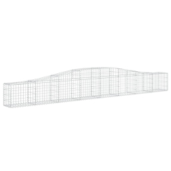 Kosze gabionowe, 5 szt, 400x30x40/60 cm, galwanizowane żelazo