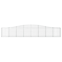 Kosze gabionowe, 6 szt, 400x30x60/80 cm, galwanizowane żelazo