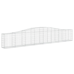 Kosze gabionowe, 15 szt, 400x30x60/80 cm, galwanizowane żelazo