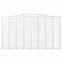 Kosze gabionowe, 2 szt, 400x30x220/240 cm, galwanizowane żelazo