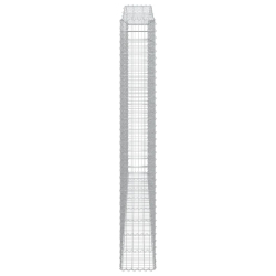 Kosze gabionowe, 2 szt, 400x30x220/240 cm, galwanizowane żelazo