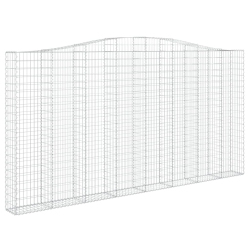 Łukowaty kosz gabionowy 400x30x200/220 cm, galwanizowane żelazo