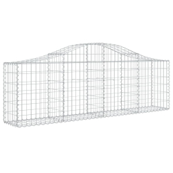 Kosze gabionowe, 18 szt, 200x30x60/80 cm, galwanizowane żelazo