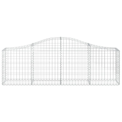 Kosze gabionowe, 18 szt, 200x30x60/80 cm, galwanizowane żelazo