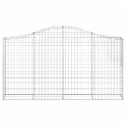 Kosze gabionowe, 4 szt, 200x30x100/120 cm, galwanizowane żelazo