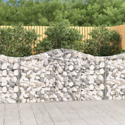 Kosze gabionowe, 18 szt, 200x30x100/120cm, galwanizowane żelazo