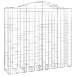 Kosze gabionowe, 7 szt, 200x50x180/200 cm, galwanizowane żelazo