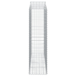 Kosze gabionowe, 7 szt, 200x50x180/200 cm, galwanizowane żelazo