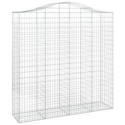 Kosze gabionowe, 3 szt, 200x50x200/220 cm, galwanizowane żelazo