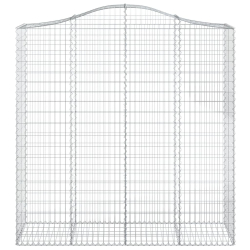 Kosze gabionowe, 3 szt, 200x50x200/220 cm, galwanizowane żelazo