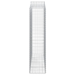 Kosze gabionowe, 3 szt, 200x50x200/220 cm, galwanizowane żelazo