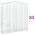 Kosze gabionowe, 3 szt, 200x50x200/220 cm, galwanizowane żelazo