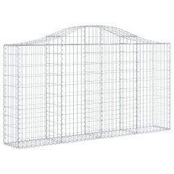 Kosze gabionowe, 6 szt, 200x30x100/120 cm, galwanizowane żelazo