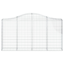 Kosze gabionowe, 6 szt, 200x30x100/120 cm, galwanizowane żelazo