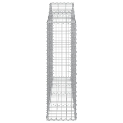 Kosze gabionowe, 5 szt, 200x30x100/120 cm, galwanizowane żelazo