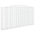 Kosze gabionowe, 2 szt, 400x30x200/220 cm, galwanizowane żelazo