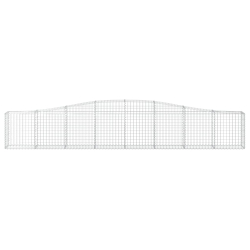 Kosze gabionowe, 9 szt, 400x30x60/80 cm, galwanizowane żelazo