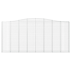 Kosze gabionowe, 4 szt, 400x30x180/200 cm, galwanizowane żelazo