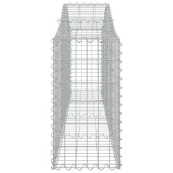 Kosze gabionowe, 15 szt, 200x30x60/80 cm, galwanizowane żelazo