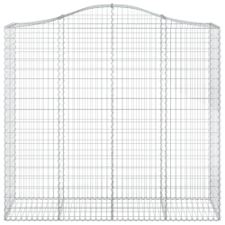 Kosze gabionowe, 9 szt, 200x50x180/200 cm, galwanizowane żelazo