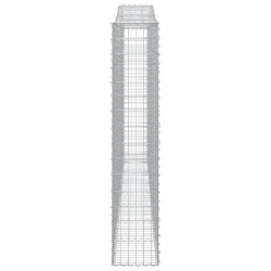 Kosze gabionowe, 2 szt, 400x30x160/180 cm, galwanizowane żelazo