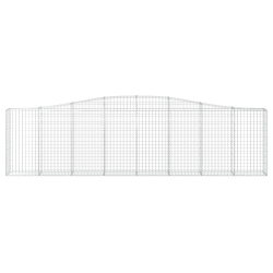 Kosze gabionowe, 10 szt, 400x30x100/120cm, galwanizowane żelazo