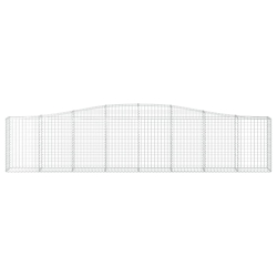 Kosze gabionowe, 20 szt, 400x30x80/100 cm, galwanizowane żelazo