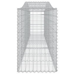 Kosze gabionowe, 6 szt, 400x50x80/100 cm, galwanizowane żelazo