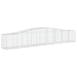 Kosze gabionowe, 6 szt, 400x50x60/80 cm, galwanizowane żelazo
