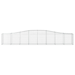 Kosze gabionowe, 6 szt, 400x50x60/80 cm, galwanizowane żelazo