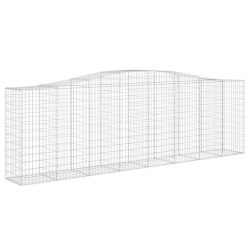 Łukowaty kosz gabionowy 400x50x120/140 cm, galwanizowane żelazo