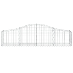 Kosze gabionowe, 14 szt, 200x30x40/60 cm, galwanizowane żelazo