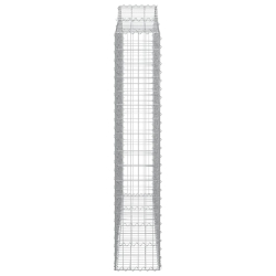 Kosze gabionowe, 4 szt, 200x30x160/180 cm, galwanizowane żelazo