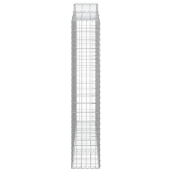 Kosze gabionowe, 6 szt, 200x30x160/180 cm, galwanizowane żelazo
