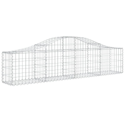 Kosze gabionowe, 10 szt, 200x30x40/60 cm, galwanizowane żelazo