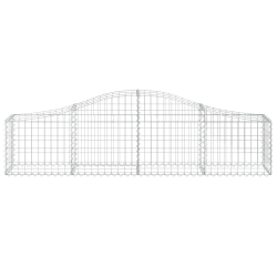 Kosze gabionowe, 10 szt, 200x30x40/60 cm, galwanizowane żelazo