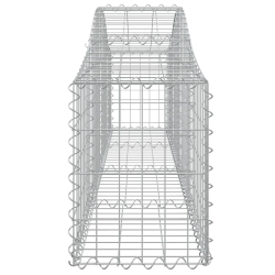 Kosze gabionowe, 10 szt, 200x30x40/60 cm, galwanizowane żelazo