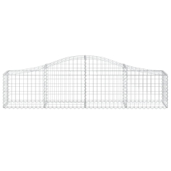 Kosze gabionowe, 9 szt, 200x30x40/60 cm, galwanizowane żelazo