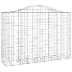 Kosze gabionowe, 6 szt, 200x50x140/160 cm, galwanizowane żelazo