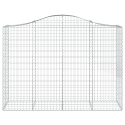 Kosze gabionowe, 6 szt, 200x50x140/160 cm, galwanizowane żelazo
