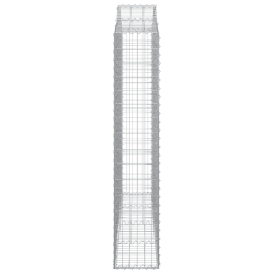 Kosze gabionowe, 2 szt, 200x30x160/180 cm, galwanizowane żelazo