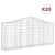 Kosze gabionowe, 20 szt, 200x30x80/100 cm, galwanizowane żelazo