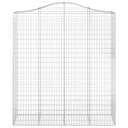Łukowaty kosz gabionowy 200x50x220/240 cm, galwanizowane żelazo