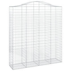 Kosze gabionowe, 4 szt, 200x50x220/240 cm, galwanizowane żelazo