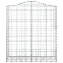 Kosze gabionowe, 4 szt, 200x50x220/240 cm, galwanizowane żelazo