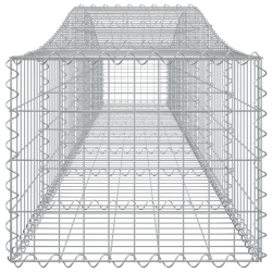 Kosze gabionowe, 9 szt, 400x50x40/60 cm, galwanizowane żelazo