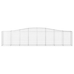 Kosze gabionowe, 10 szt, 400x50x80/100 cm, galwanizowane żelazo