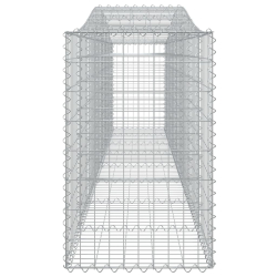 Kosze gabionowe, 10 szt, 400x50x80/100 cm, galwanizowane żelazo